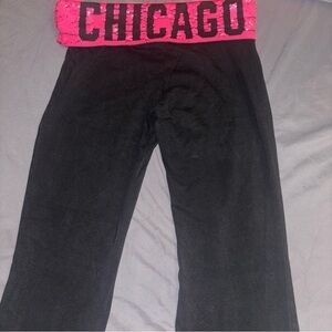 PINK Victoria's Secret Black Pants with Pink Waistband Chicago